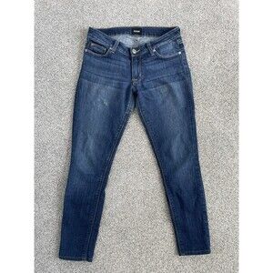 Hudson Jeans Women's Skinny Dark Blue Stretch Denim